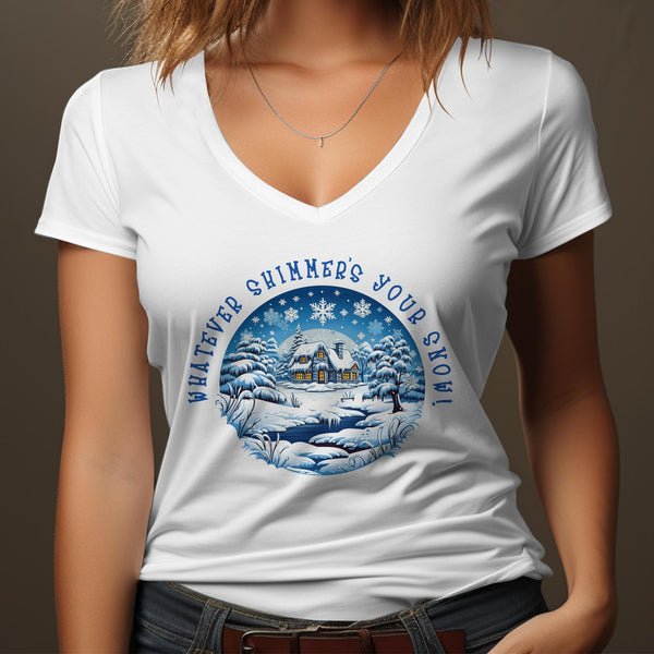 Fun & Sassy Whatever Shimmers your Snow T-Shirt