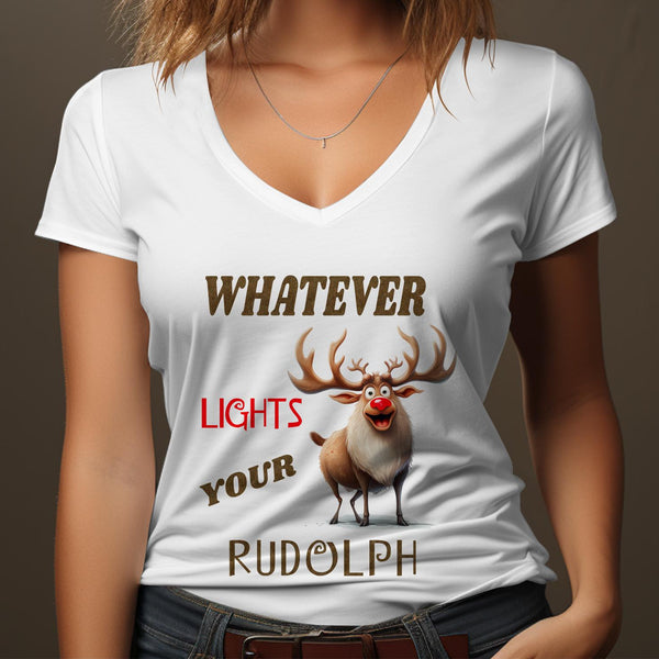 Fun & Sassy Whatever Lights your Rudolph T-Shirt