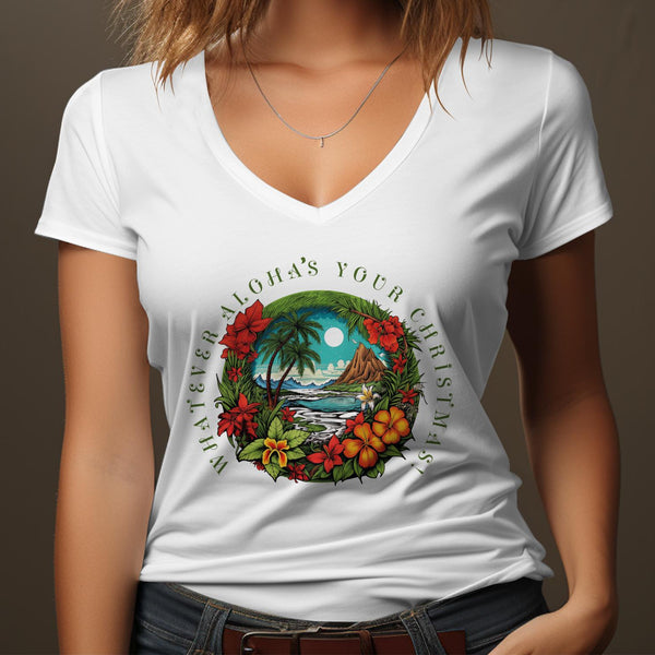 Fun & Sassy Whatever Aloha's your Christmas T-Shirt
