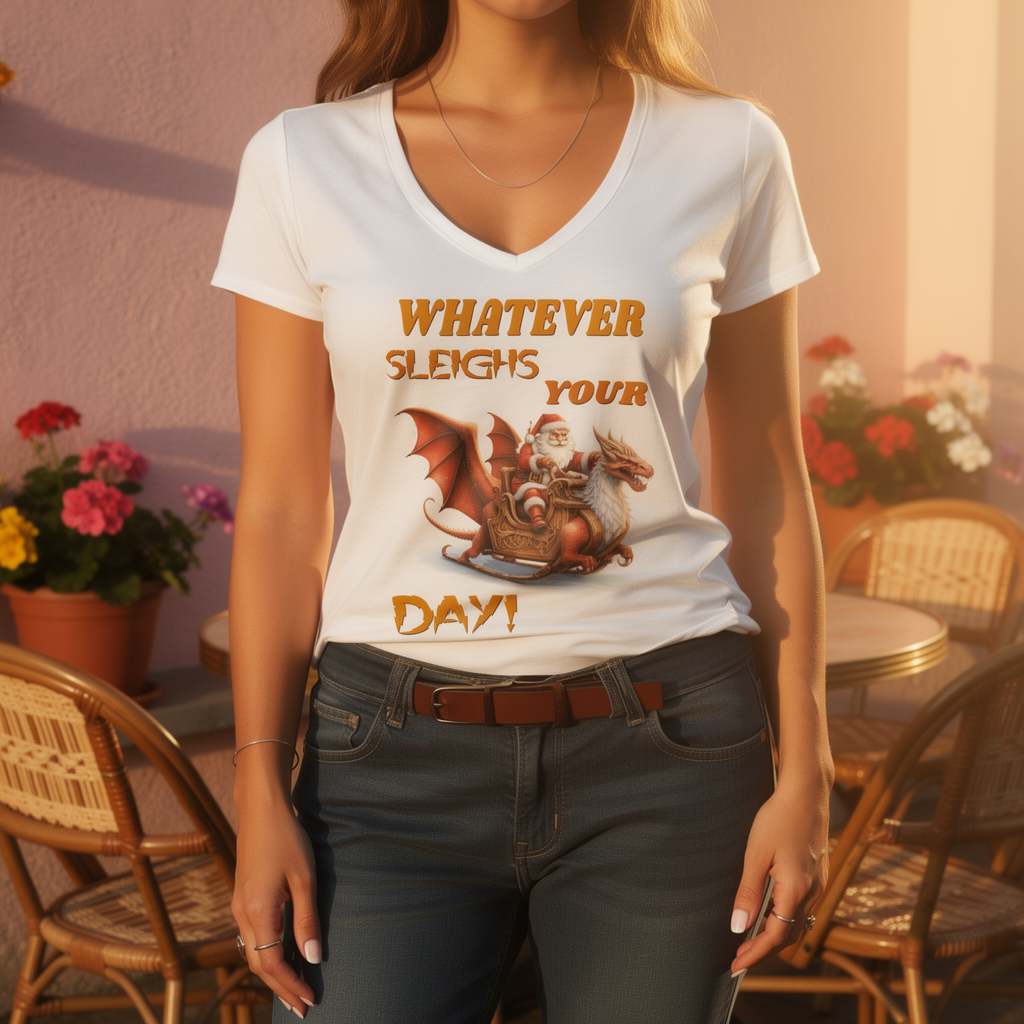 lifestyle scene ~ Whatever Sleighs your Day T-Shirt ~ Fun & Sassy Gifts