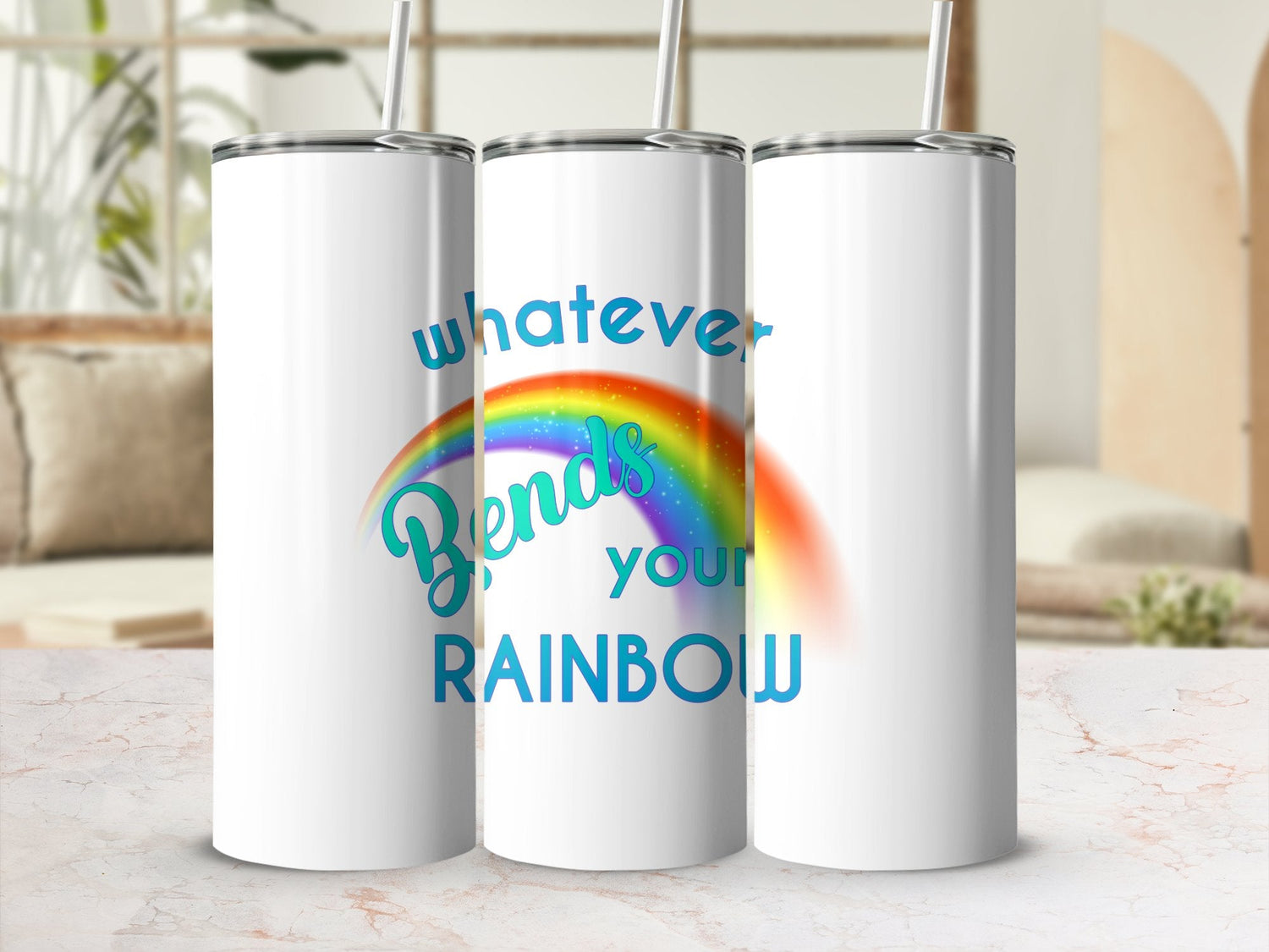 Fun & Sassy Whatever Bends your Rainbow Tumbler