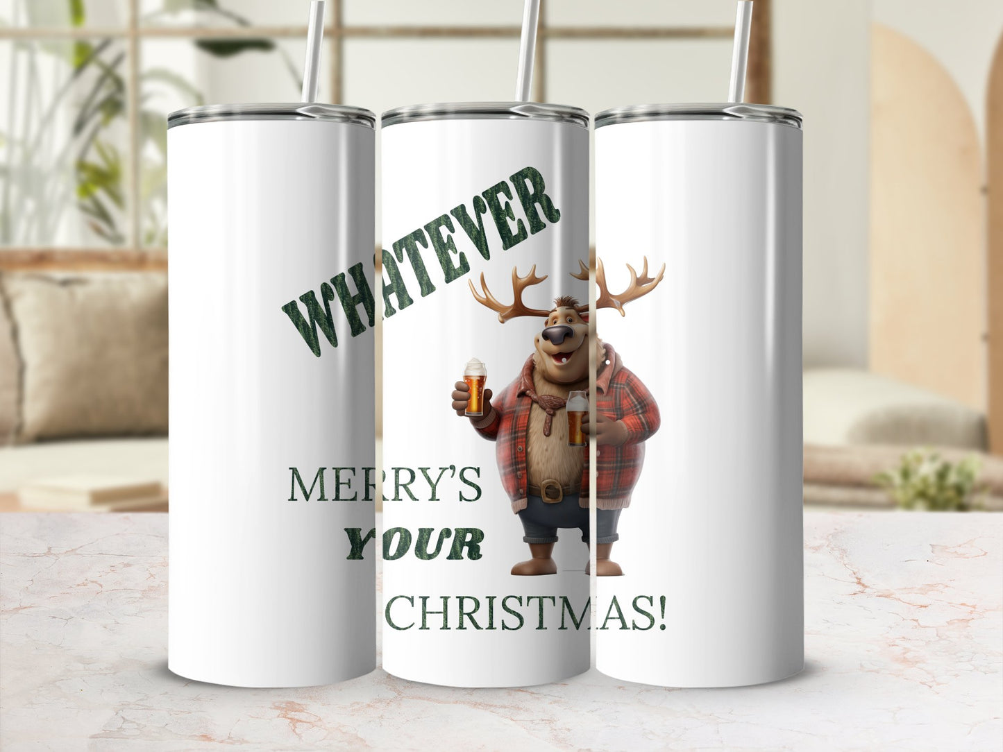 Fun & Sassy Whatever Merry's your Christmas Tumbler