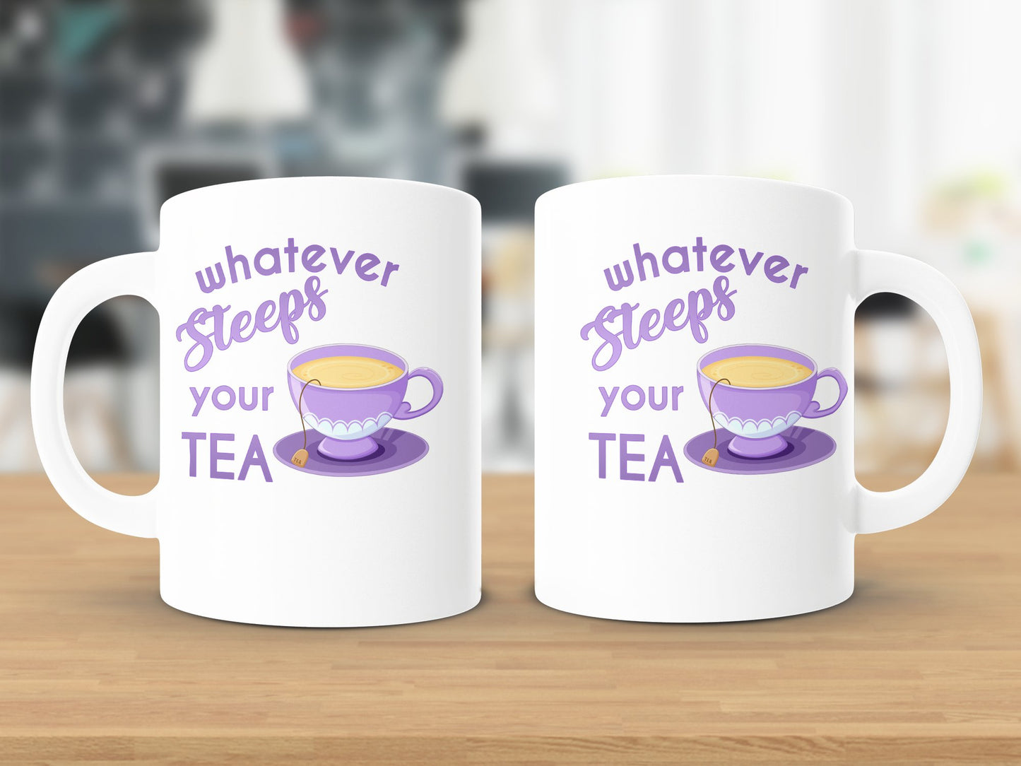 Fun & Sassy Whatever Steeps your Tea — Purple Mug