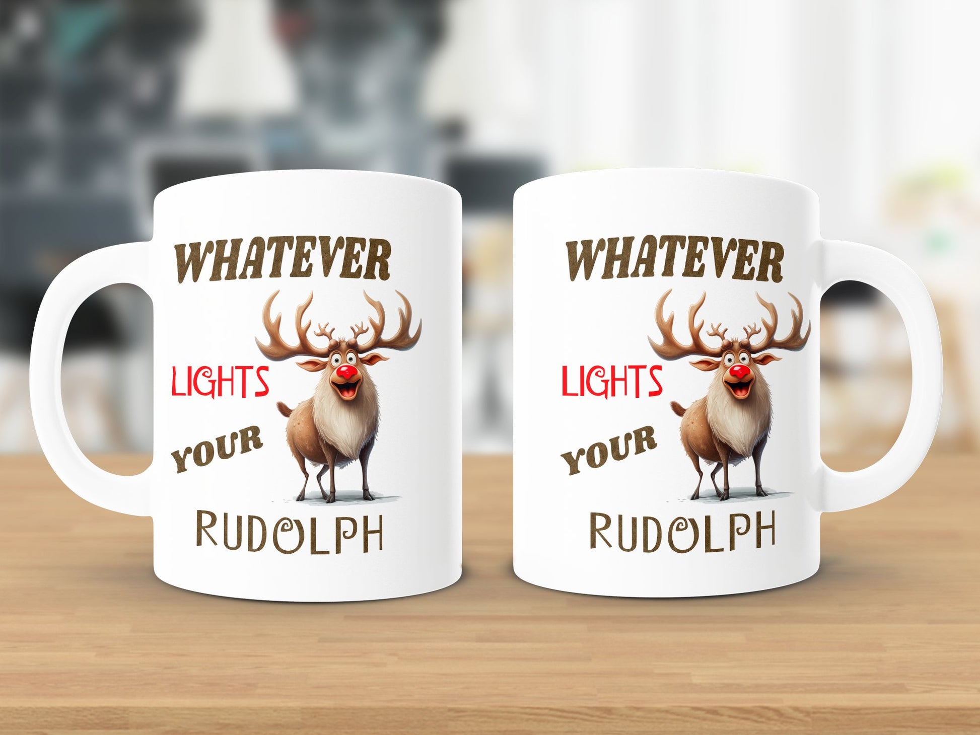Fun & Sassy Whatever Lights your Rudolph Mug