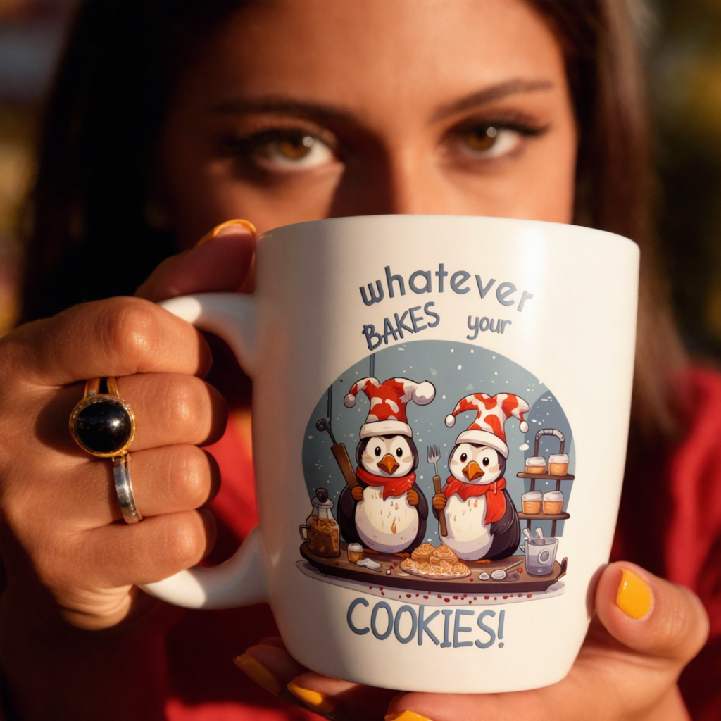 lifestyle scene ~ Whatever Bakes your Cookies Mug
