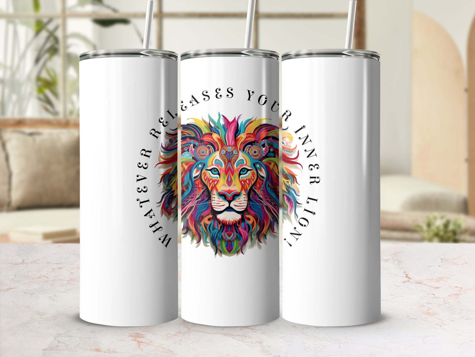 Fun & Sassy Whatever Releases your Lion Tumbler