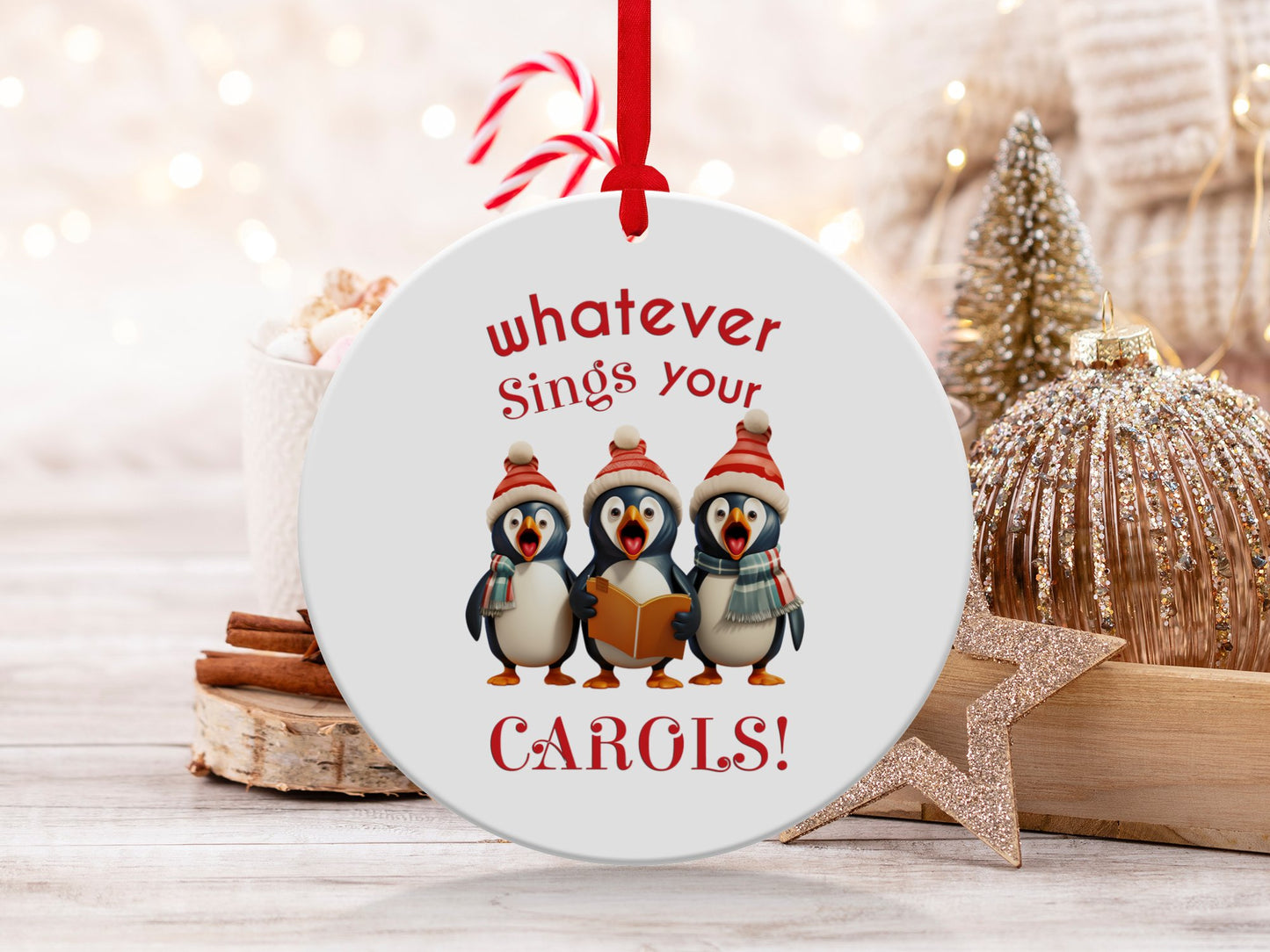 Fun & Sassy Whatever Sings your Carol Ornament