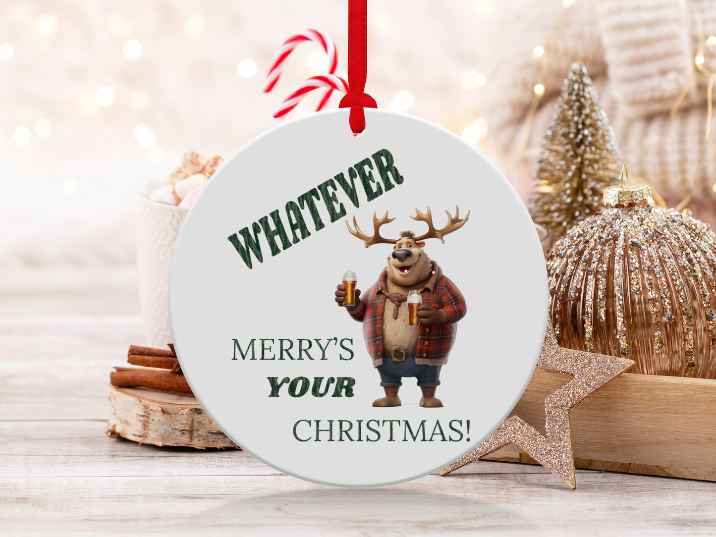 Fun & Sassy Whatever Merry's your Christmas Ornament