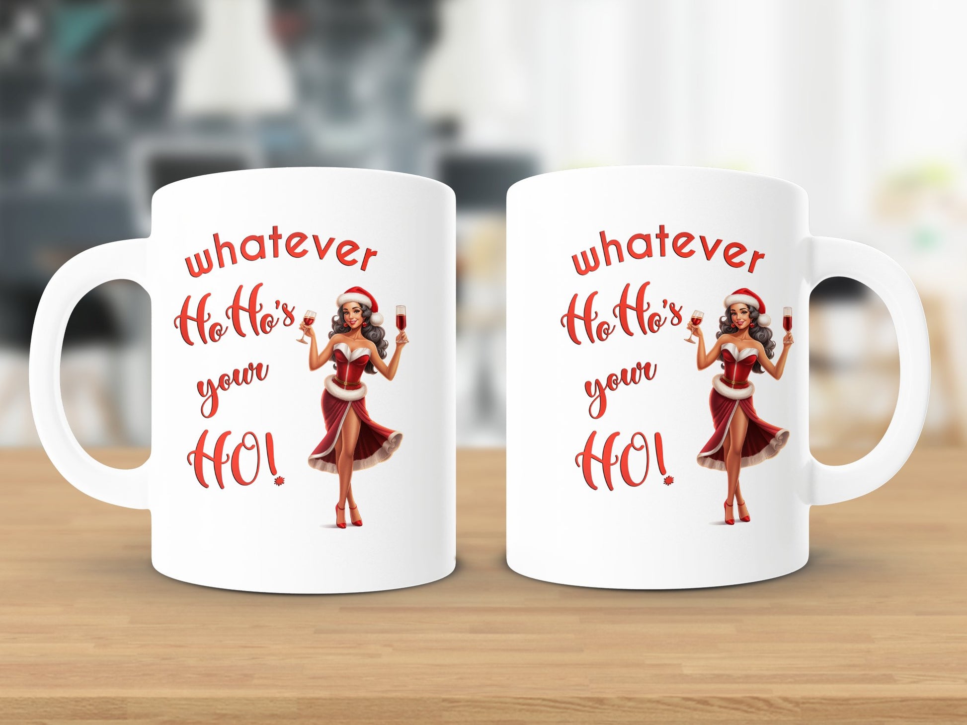 Fun & Sassy Whatever Ho Ho's your Ho — Sexy Latino Ms Claus Mug