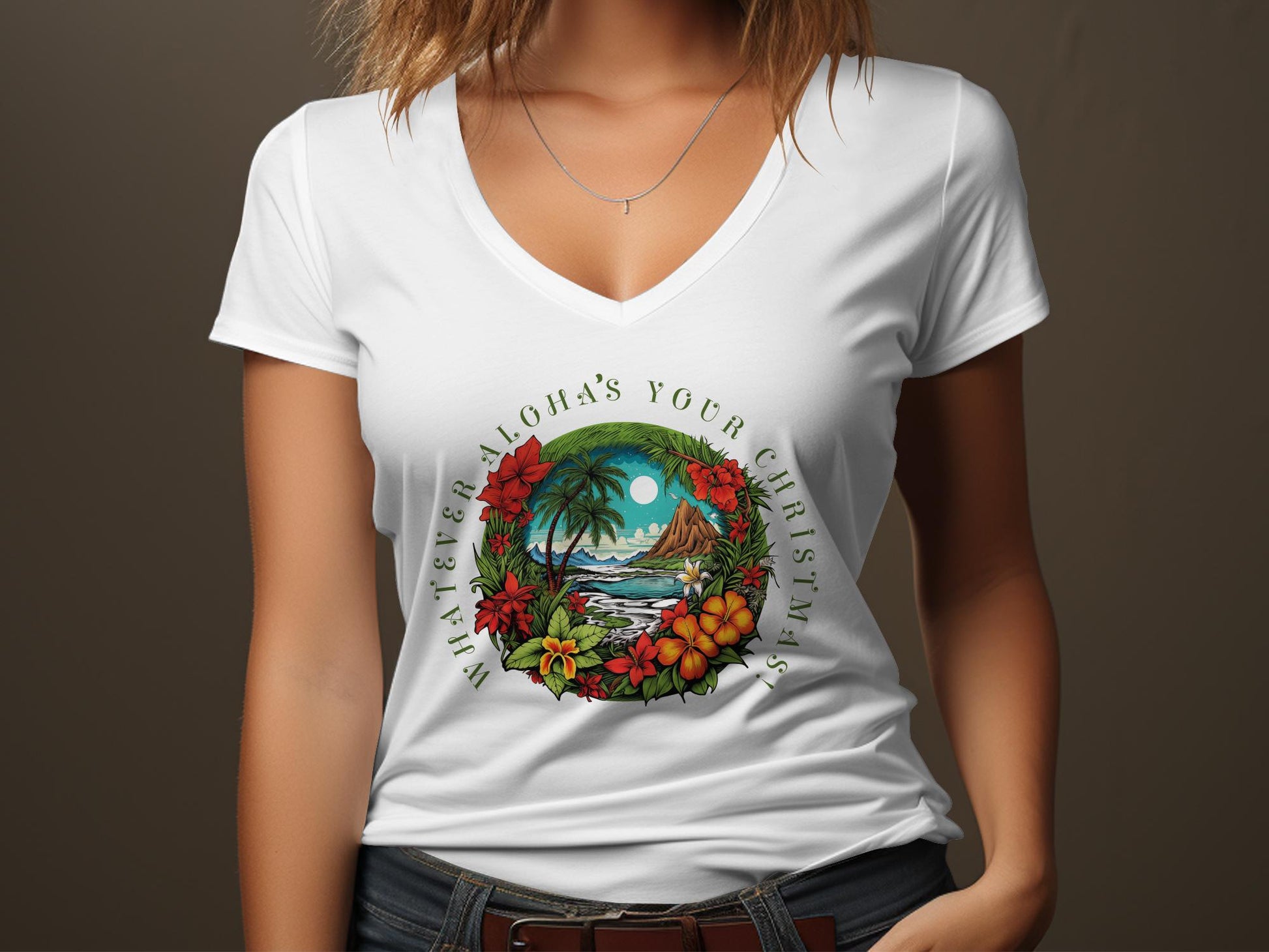 Fun & Sassy Whatever Aloha's your Christmas T-Shirt