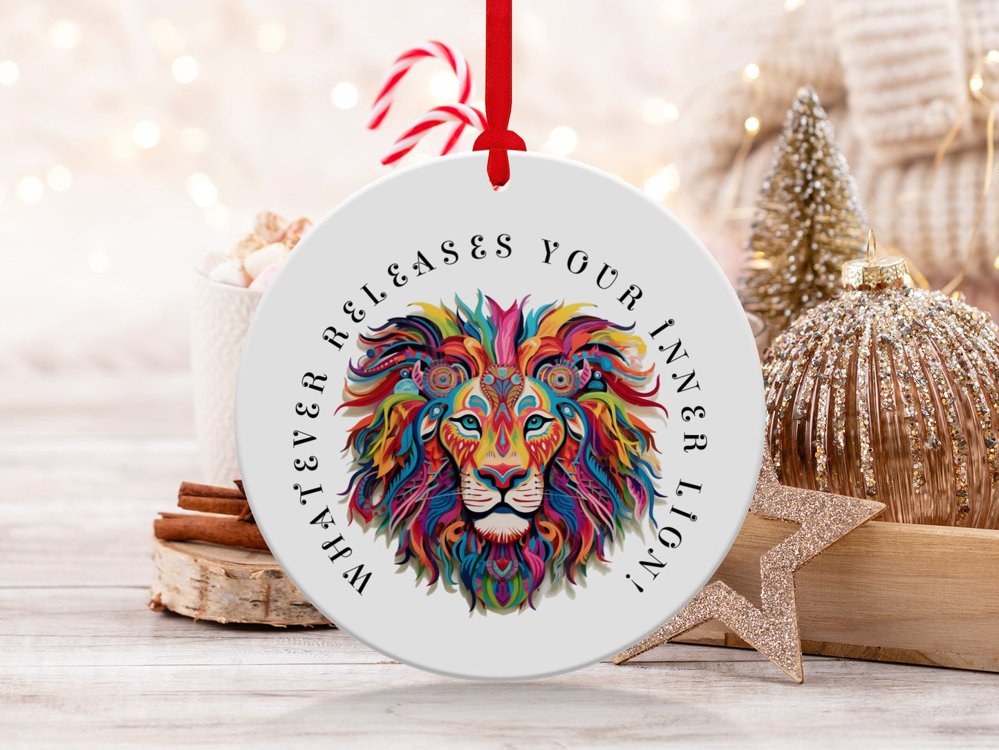 Fun & Sassy Whatever Releases your Lion Ornament