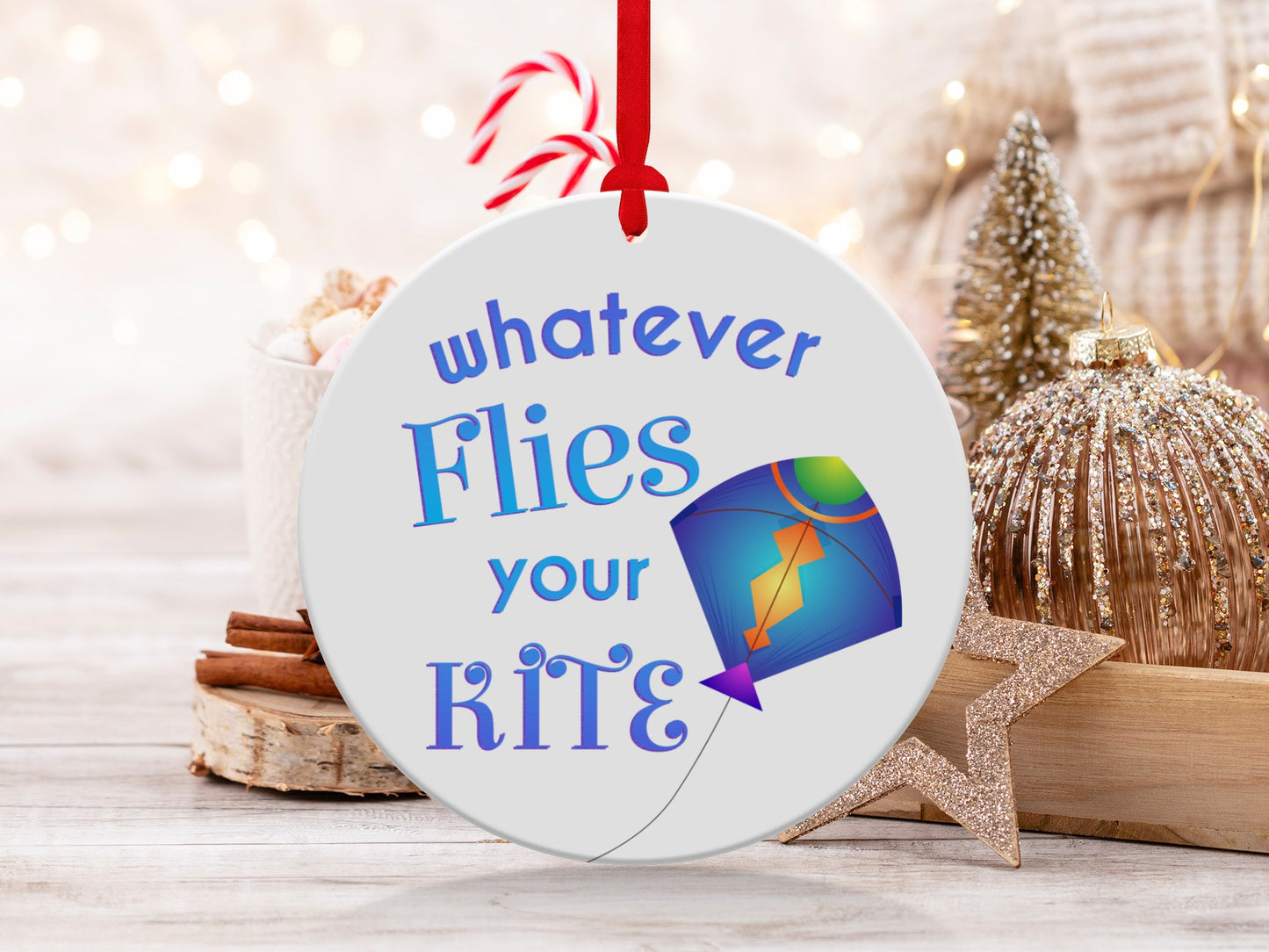 Fun & Sassy Whatever Flies your Kite Ornament