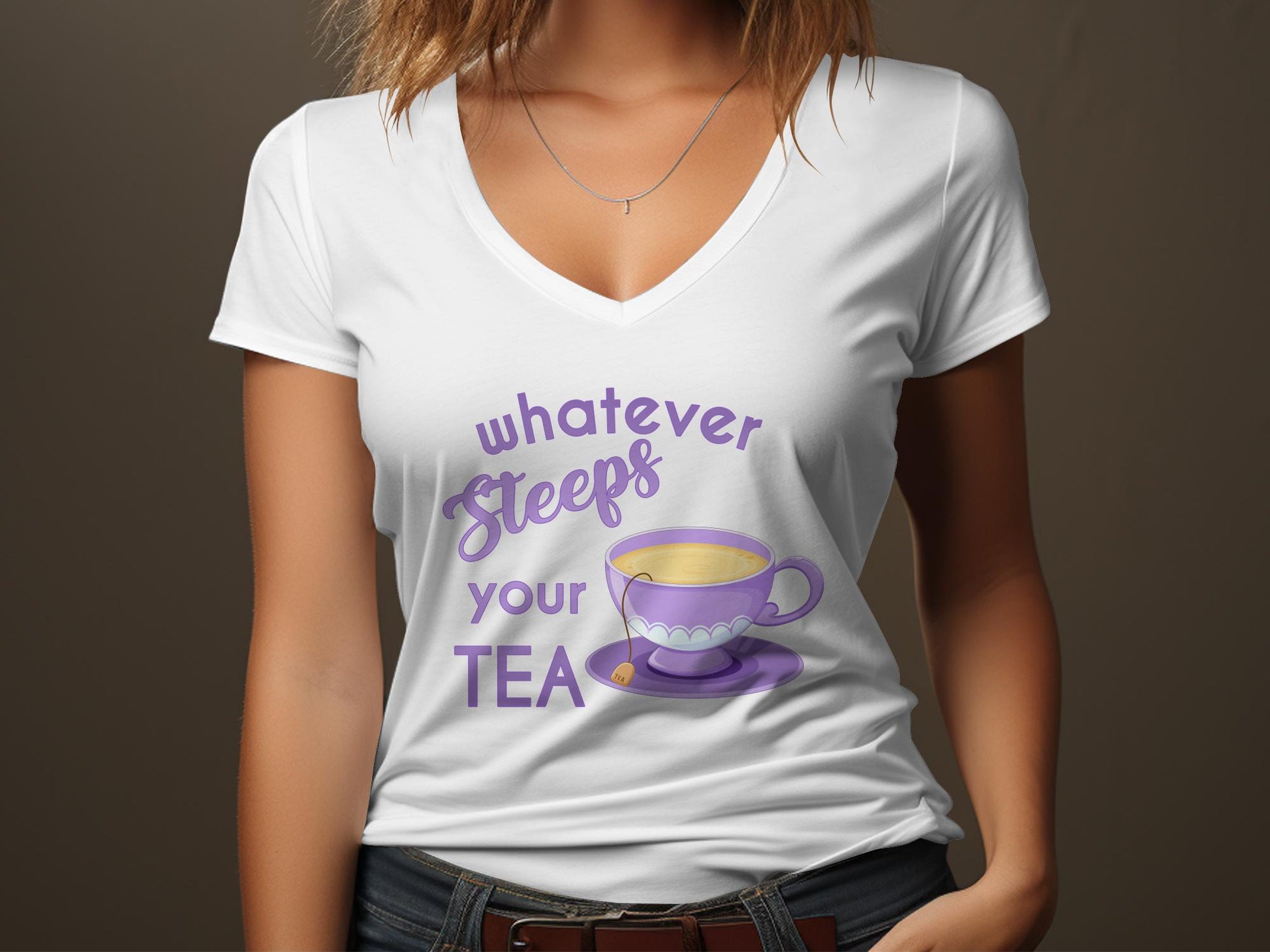 Fun & Sassy Whatever Steeps your Tea — Purple T-Shirt