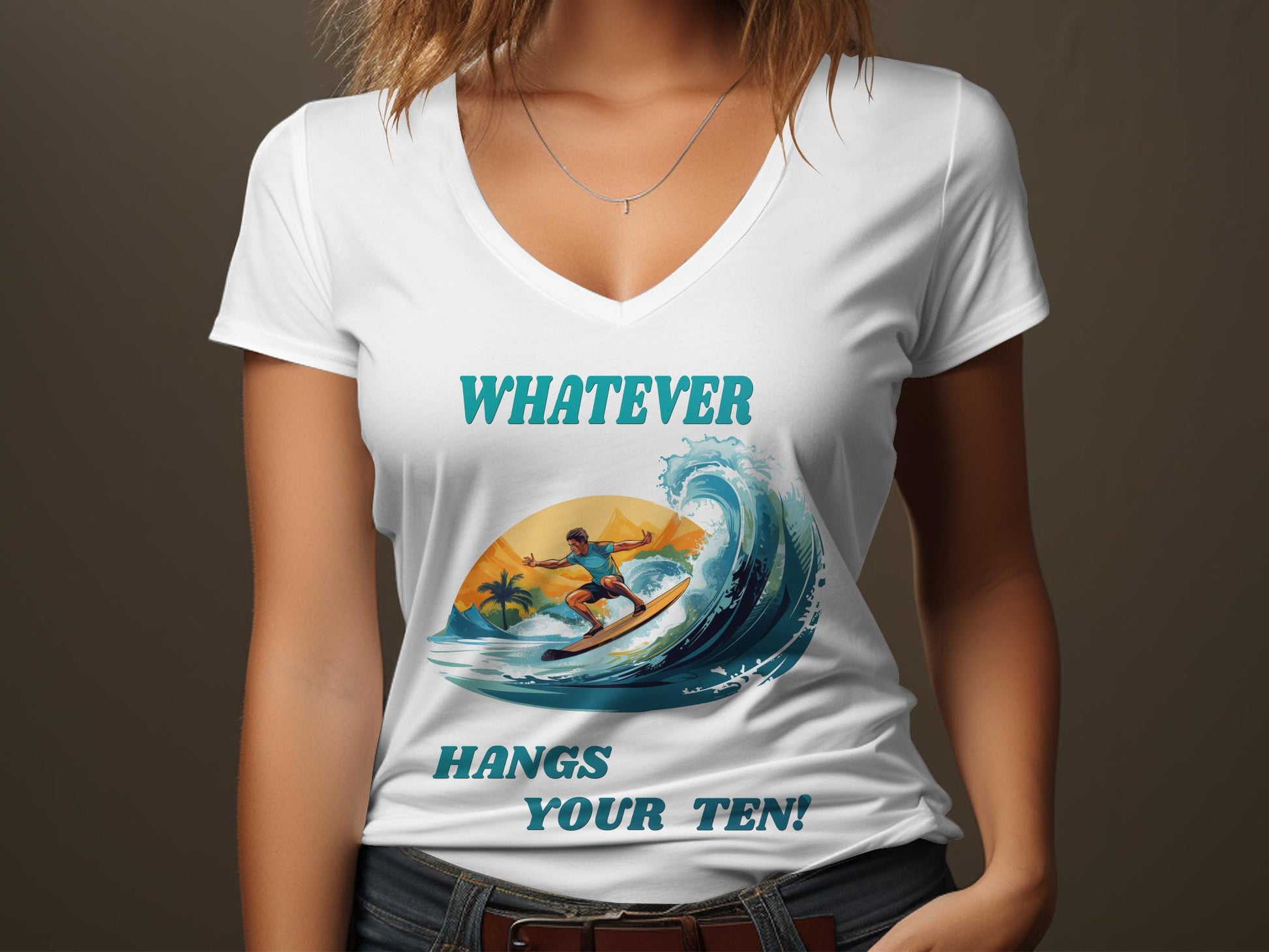 Fun & Sassy Whatever Hangs your Ten T-Shirt