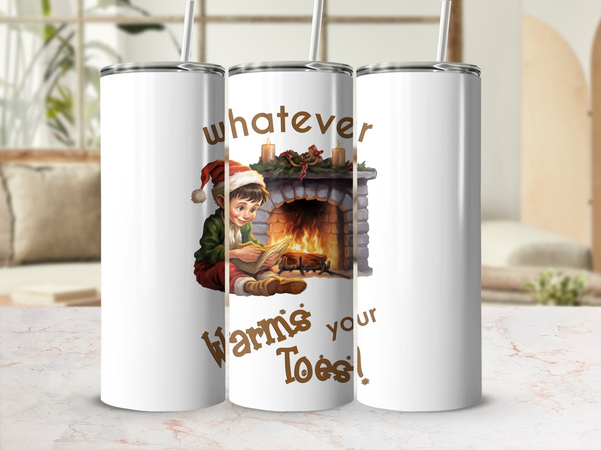 Fun & Sassy Whatever Warms your Toes Tumbler