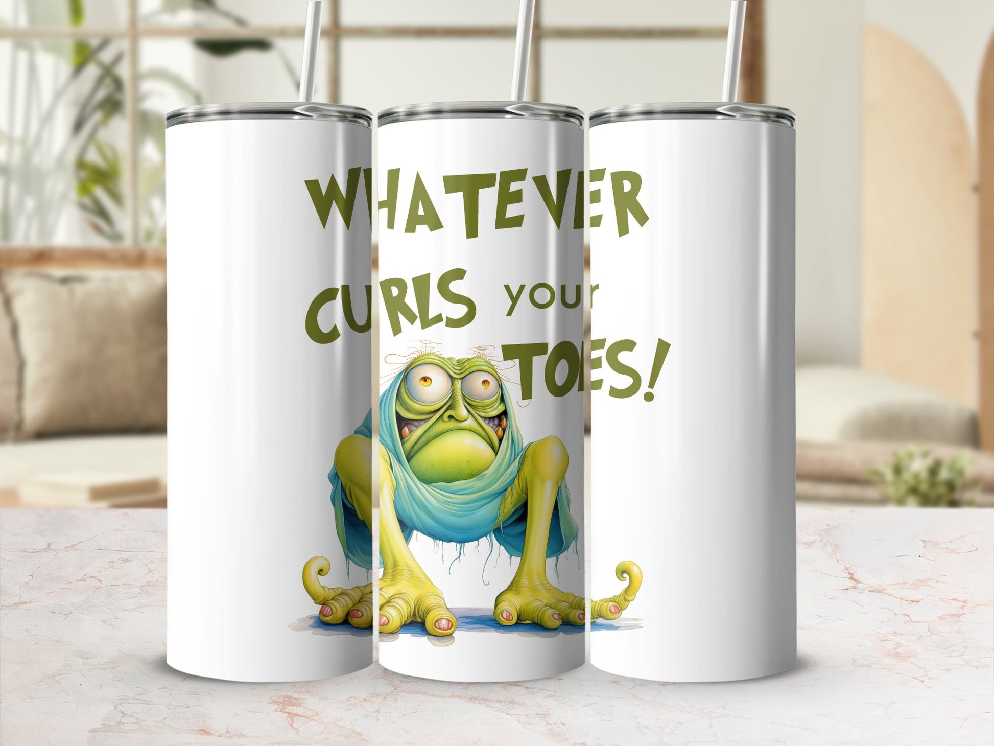 Fun & Sassy Whatever Curls your Toes Tumbler